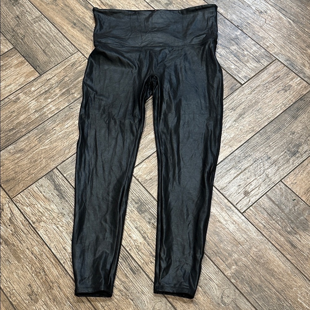 SPANX black shimmer High Waisted Leggings 2XL